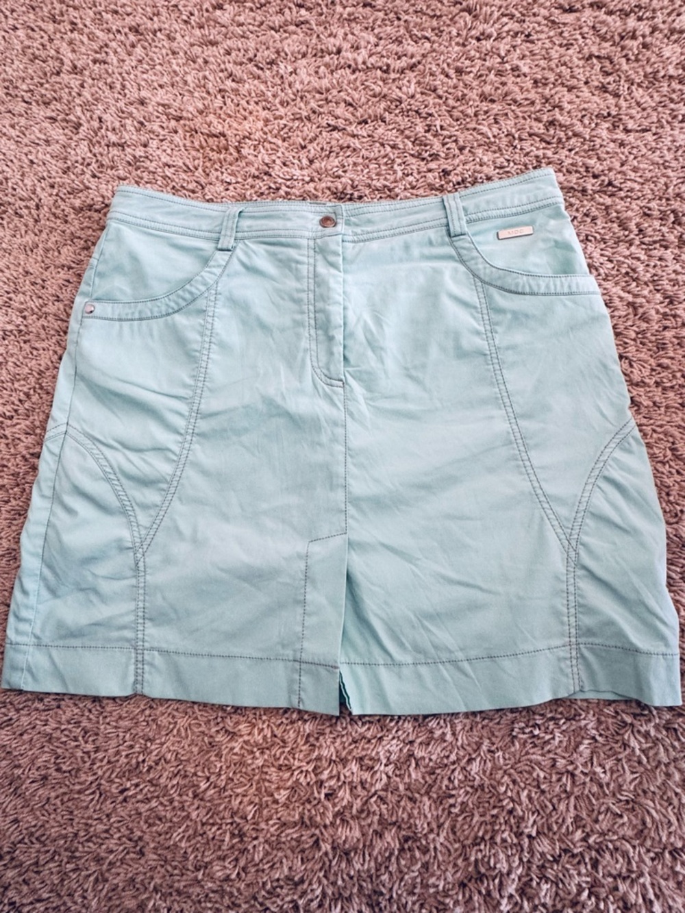 MDC Womens Golf Stretch A-line 17" Skort w/ Shorts Lining in Aqua, sz 40